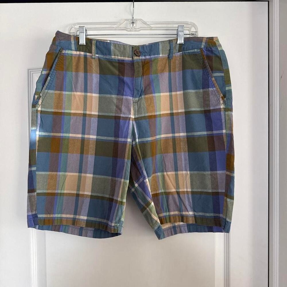 Merona Women's Size 16 Plaid Bermuda Shorts